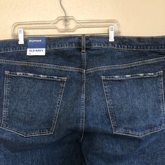 Old Navy Woman’s Mid-Rise Dark-Wash Boyfriend Jeans Plus Size 26 - Picture 7 of 14